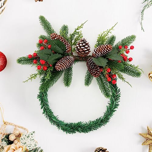2Pcs Christmas Mailbox Swag - Artificial Pine Decor for Holiday Exterior