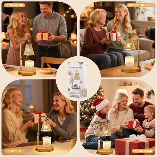 Adjustable Candle Warmer Lamp with Timer & Dimming Function
