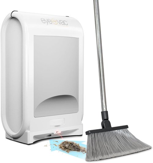 EyeVac Pro Touchless Vacuum - Ultra-Fast Automatic Dustpan for Salon & Home | 1400W Bagless, Corded, White