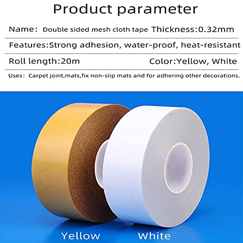 Heavy Duty Double Sided Carpet Tape - 2 Inch x 21.9 Yards, Residue Free