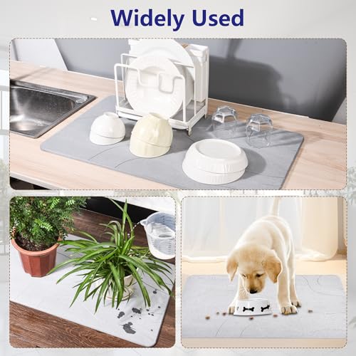 Diatomaceous Earth Stone Bath Mat, Fast-Drying Non-Slip Absorbent Mat