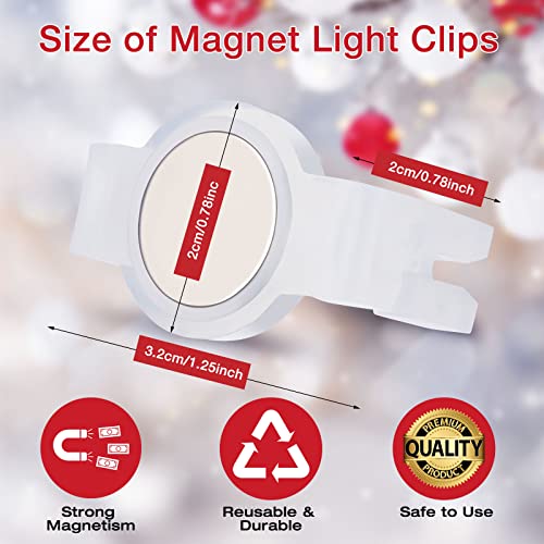 250 Pcs Magnetic Light Clips for C9 C7 Outdoor Metal Roof - Clear, Macarrie