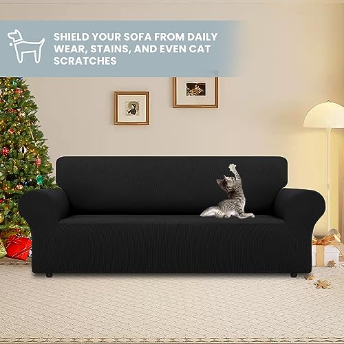 1-Piece Stretch Sofa Slipcover for 3 Cushion Couch - Furniture Protector