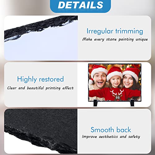 Gersoniel 6 Pack Sublimation Slate Photo Frames 5.9x7.9 Inch with Stands