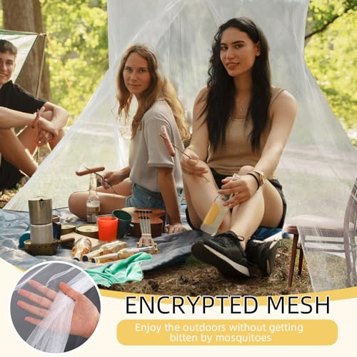 White Rectangular Bed Canopy Mosquito Net - 75 x 35.5 x 60 Inch Fine Mesh