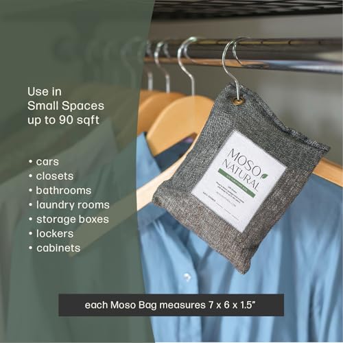 Bamboo Charcoal Air Purifying Bag 200g - Reusable Odor & Moisture Absorber