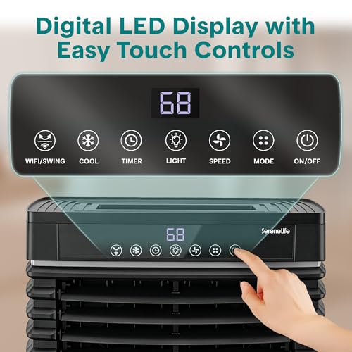 Portable Evaporative Swamp Cooler 3200 CFM 50L Water Tank with Wi-Fi