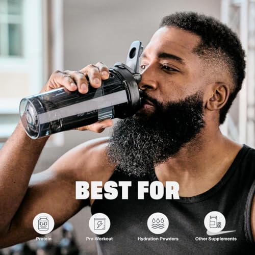ProSeries Tritan Shaker Bottle 28 oz Black for Protein Shakes