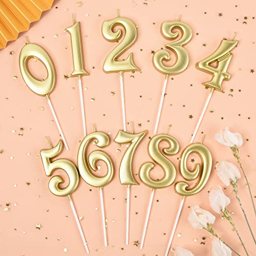 2.76 Inch Gold Number 1 Birthday Candle for Cake Decoration