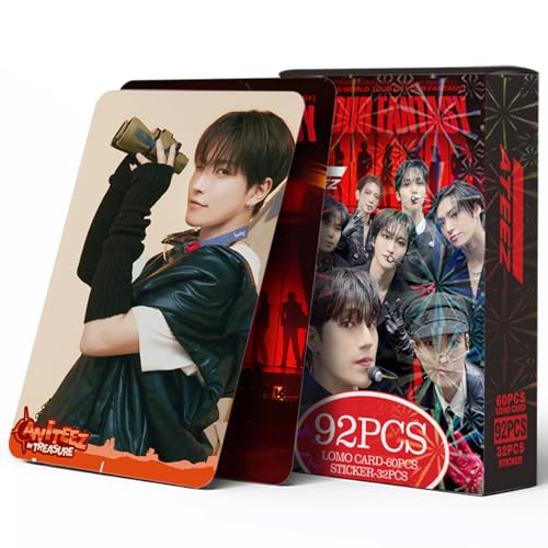 Kpop Lomo Photocard Set - 60 HD Photo Cards and 32 Stickers for Fans