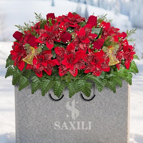Artificial Cemetery Flowers for Graves Christmas Memorial Wreaths