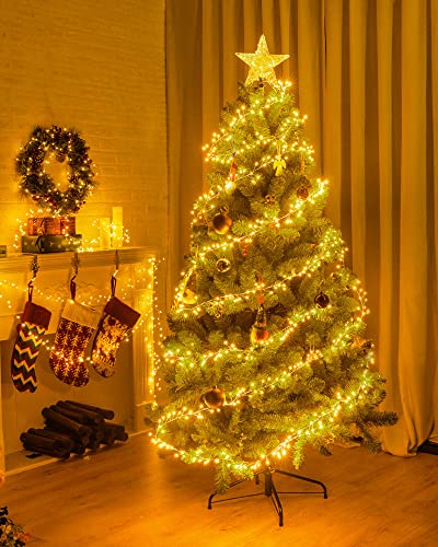 Minetom 60 LED Fairy String Lights, 5 Feet Battery Operated Silver Wire Firefly Lights for Home Decor and Holidays