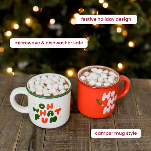 Ho Ho Ho Christmas Camper Mug - 15 oz Red Holiday Coffee Cup (Variation: Ho Ho Ho Mug) by Pearhead
