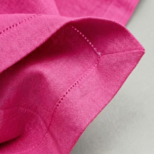 18x18 Inch Cotton Cloth Napkins - Set of 12 Reusable Hot Pink Table Linens