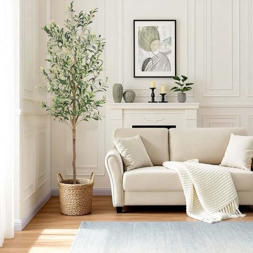6FT Artificial Olive Tree - Faux Potted Plant for Home Decor