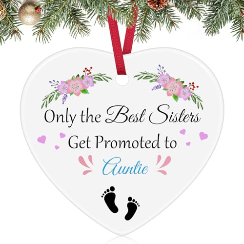 Pregnancy Announcement Christmas Ornament for Aunt - New Auntie Gift