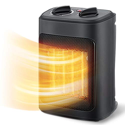 1500W Portable Electric Space Heater with Thermostat & PTC Fast Heating