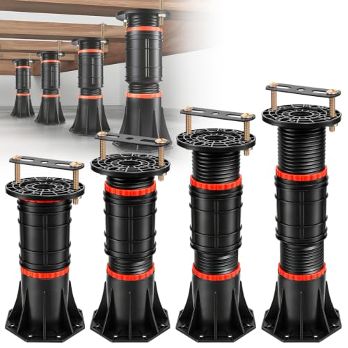 Adjustable Bed Support Legs 4-Pack, 8.4-13.5 Inch Heavy Duty Bed Frame Feet