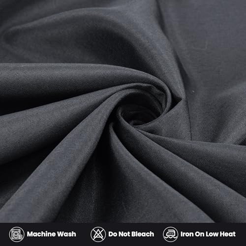 2-Pack Fitted Polyester Tablecloth for 6-Foot Rectangle Tables, Black