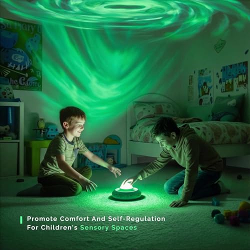 Calming Aurora Sensory Light Projector, Rechargeable LED Nebula Lamp
