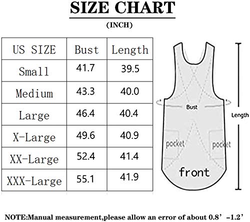 Cross Back Pinafore Apron with Large Pockets for Cooking and Gardening