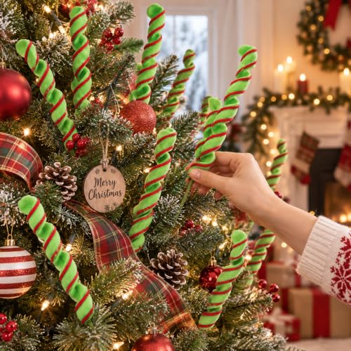 16 Pcs Curly Christmas Tree Picks - Festive Holiday Decor Accessories