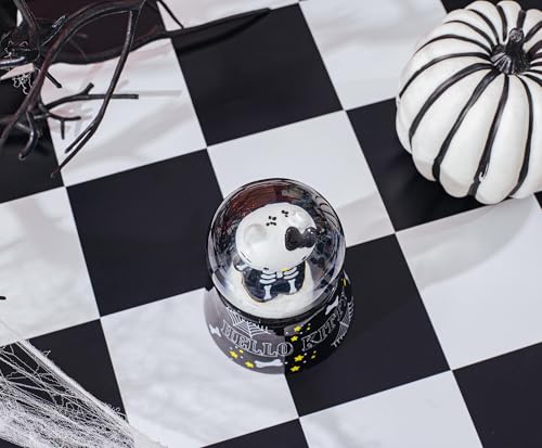 Halloween Skeleton Mini Light-Up Snow Globe, 3-Inch Decorative Figurine