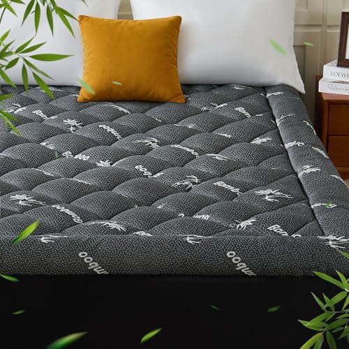 Queen Mattress Topper - Bamboo Viscose Pillow Top Pad, 6-18 Inch Fit