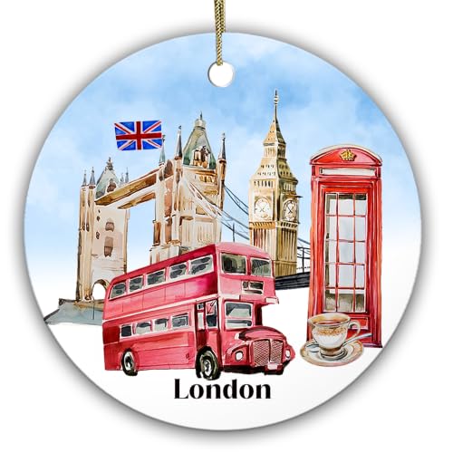 London Christmas Ornament - England Travel Souvenir Gift