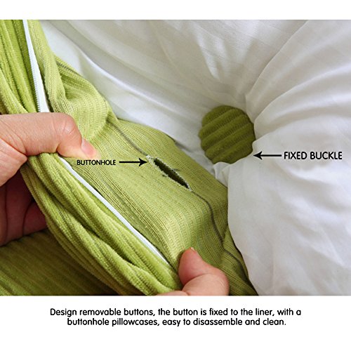 Triangular Headboard Wedge Pillow - Soft Cotton Bolster for Bed