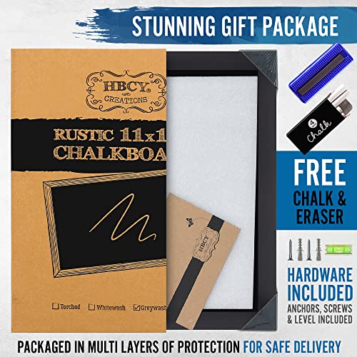 Rustic Magnetic Wall Chalkboard 11" x 17" with Wood Frame