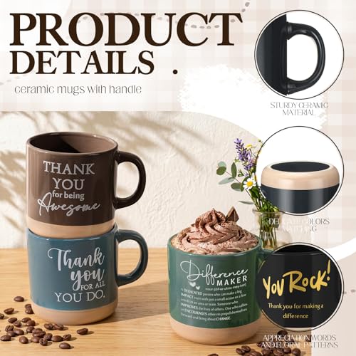 Didaey Thank You Coffee Mugs for Employees Coworkers - Bright 20 Pack