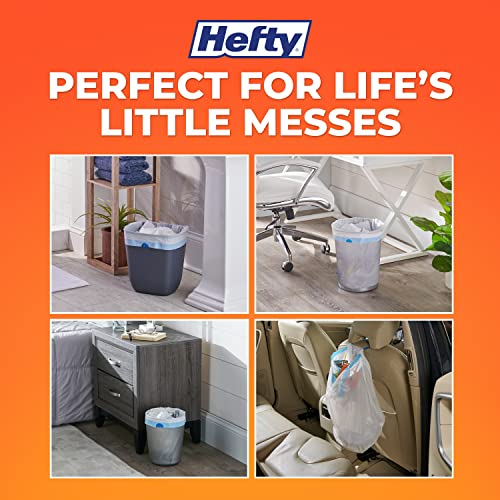 Hefty 4 Gallon Small Trash Bags, Fabuloso Lavender Scent, 52 Count Drawstring