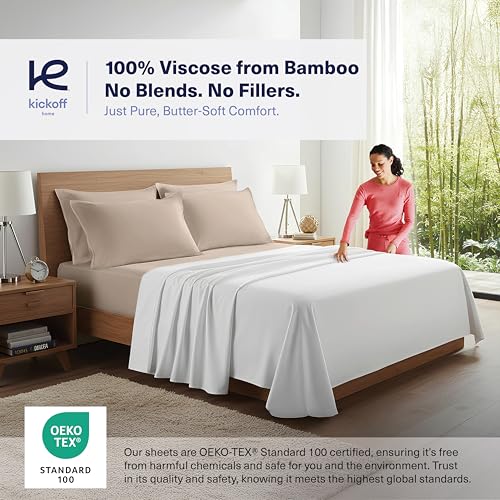 King Size Flat Sheet - 100% Organic Viscose Bamboo Cooling Top Sheet