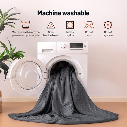 Cooling Comforter for Hot Sleepers, Lightweight Waffle Weave, King Size, Dark Gray