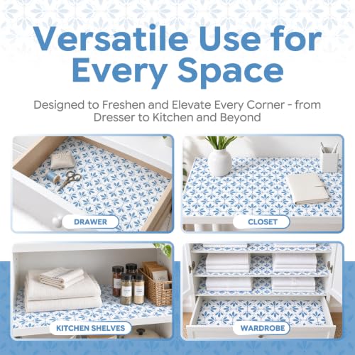 STRN Scented Drawer Liners with Fresh Linen Fragrance - Large 15 Sheets, 19.7" x 14.4"