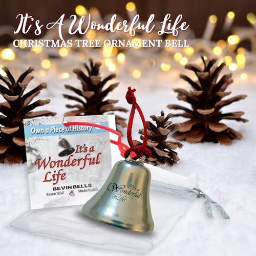 Steel Christmas Bell Ornament - It's a Wonderful Life Holiday Keepsake