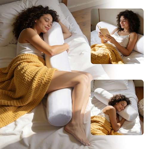 Memory Foam Body Pillow 7.8"x60" with Removable Velvet Cover
