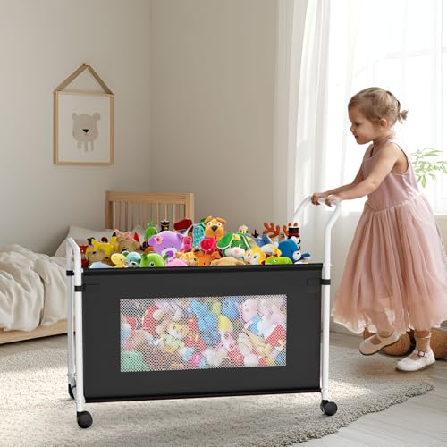 Extra Large 180L Toy Storage Organizer with Wheels, Heavy Duty Toy Chest