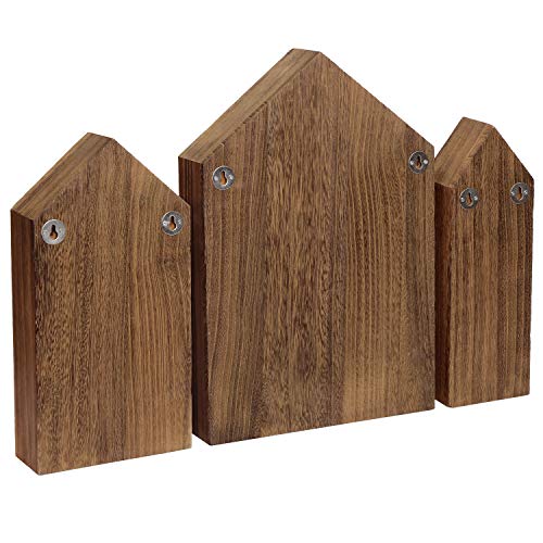 Wooden House-Shaped Shadow Box Display Shelf, Wall-Mounted Organizer