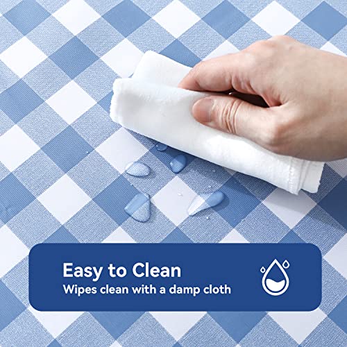 Rectangle Waterproof Vinyl Tablecloth, Buffalo Gingham Checkered Table Cover