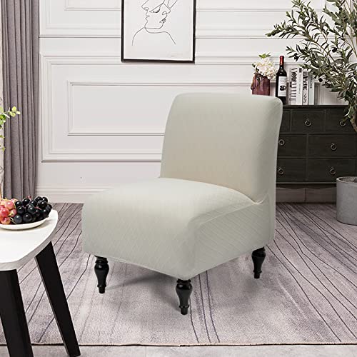 Stretch Spandex Armless Accent Chair Slipcover - Non-Slip Furniture Protector