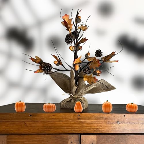60Pcs Mini Resin Pumpkins for Fall Decor, Thanksgiving and Halloween Crafts