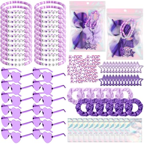 134-Piece Music Themed Party Favor Set with Heart Sunglasses and Accessories