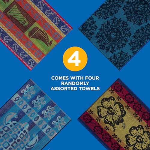 Ben Kaufman 100% Cotton Beach Towels 4-Pack - 30" x 60" Soft Pool Towels