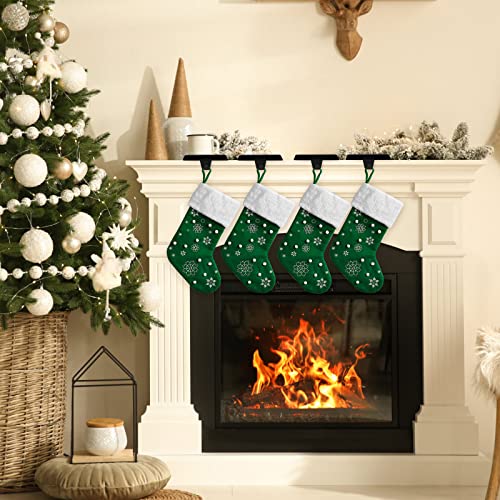 Zhengmy 6 Pcs Black Christmas Stocking Hangers for Mantel – 4.72 x 2.56 in