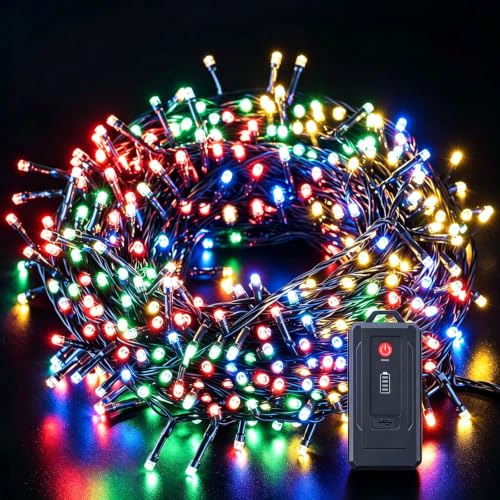 Marchpower 65.6FT Rechargeable Multicolor LED String Lights for Christmas