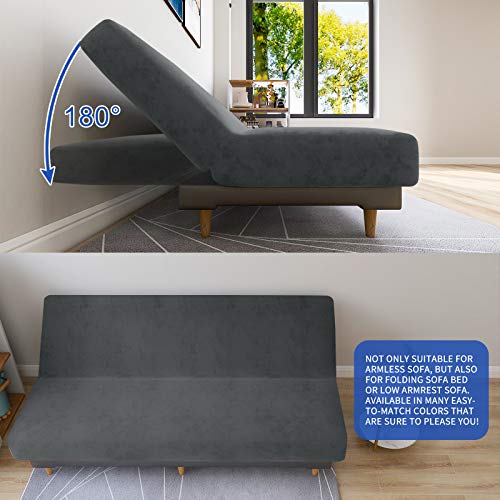Stretch Velvet Futon Cover Full Size - Soft, Machine Washable, Non-Slip