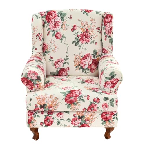 Stretch Wing Chair Slipcovers - 2-Piece Elastic Armchair Covers