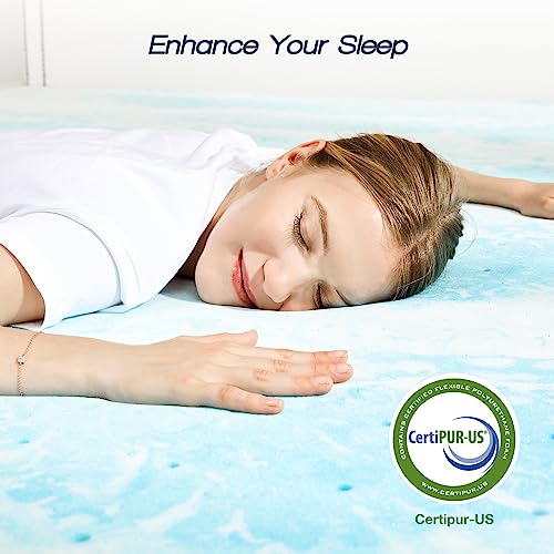 Sweetcrispy 3-Inch Cooling Gel Memory Foam Mattress Topper - Twin Size